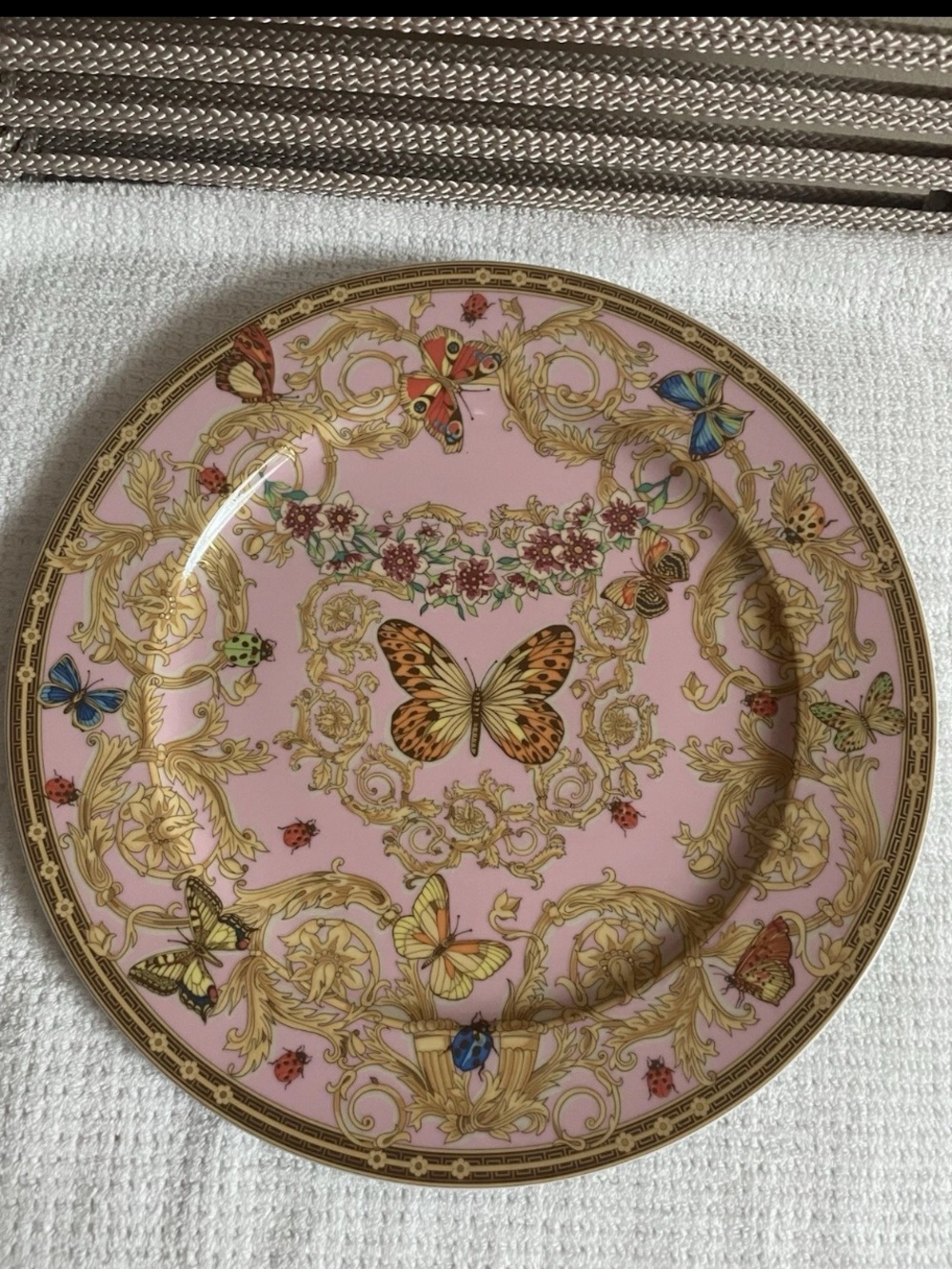Versace charger, Le jardin design, porcelain, new
